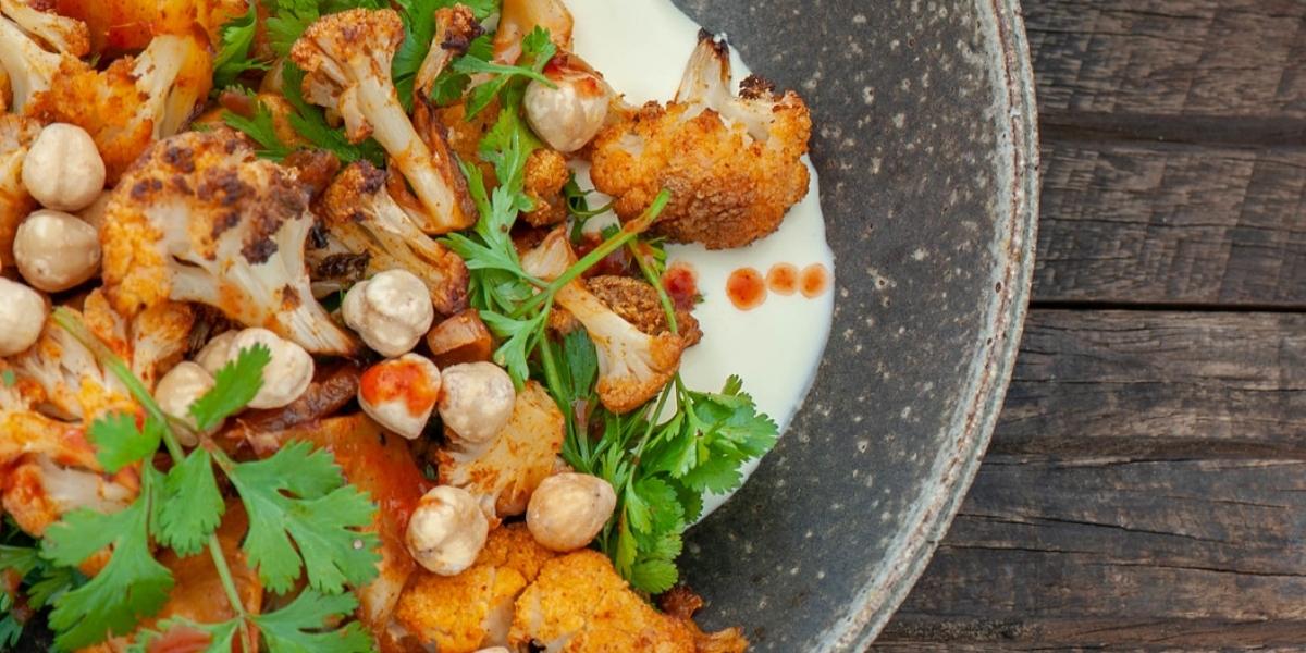 Smoky cauliflower taco bowls.