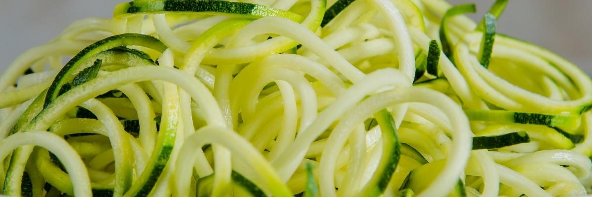 Courgetti - low-carb alternative to noodles.