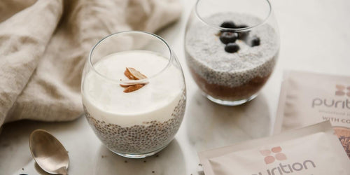 Chia seed pudding with Purition Vegan