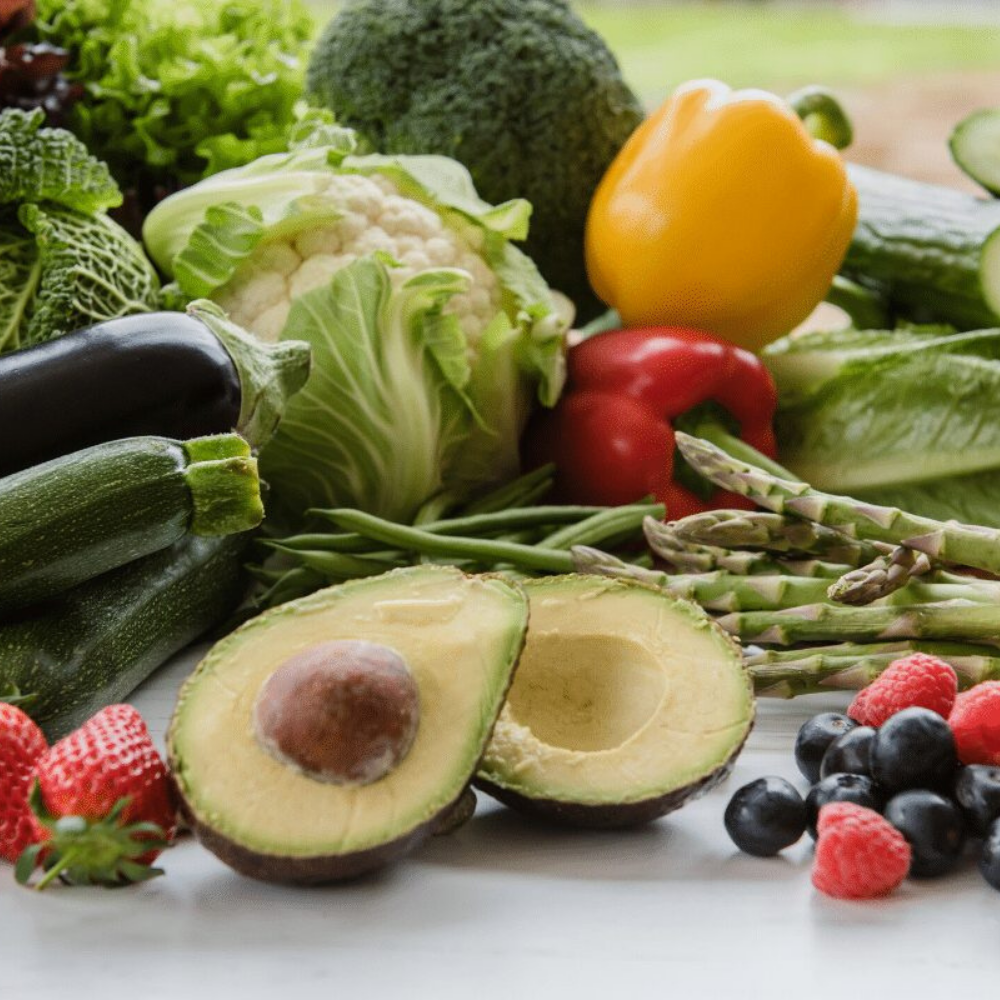 In the kitchen; a selection of fresh green fibrous veggies.