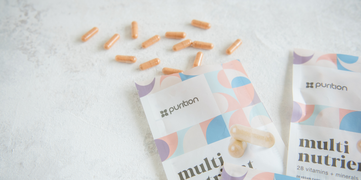 Sachet of Purition's vegan Multi Nutrient