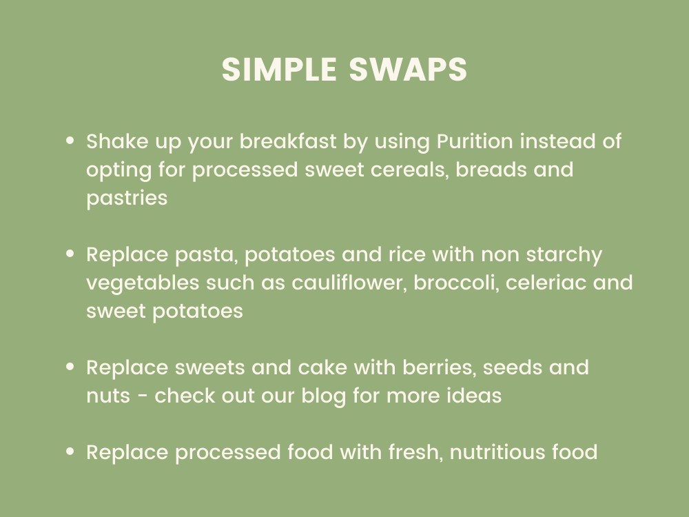 Simple swaps healthy eating infographic